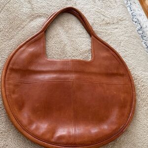 Antropologie Julien Leather Carryall Round Bag!